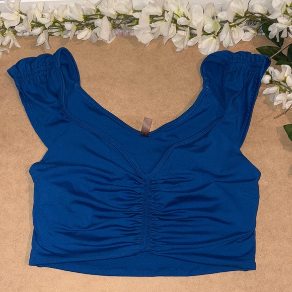 FP Movement by Free People Tops - FP Movement by Free People Blue Crop Top
